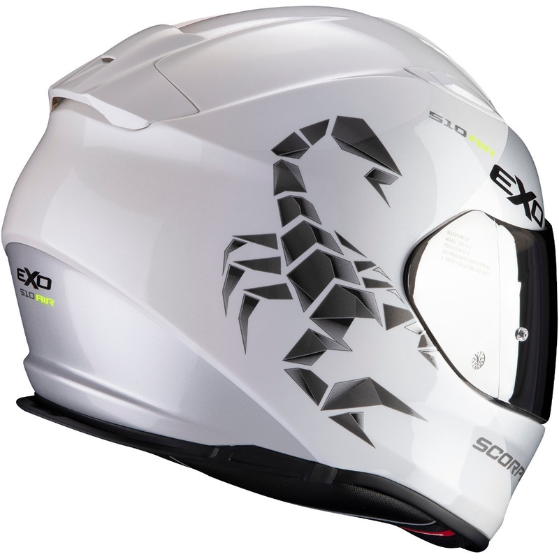 Cască integrală Scorpion EXO-510 Air Pique alb-argintiu