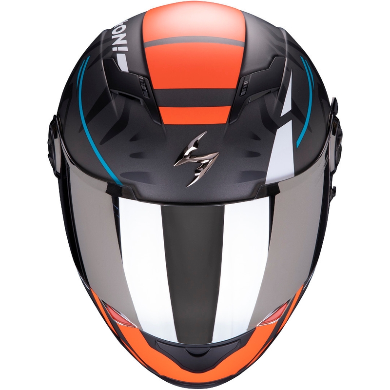 Cască integrală Scorpion EXO-490 Rok Replica II Bagoros negru-portocaliu lichidare
