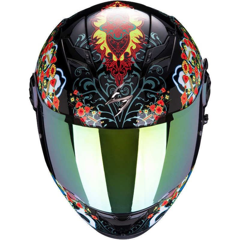 Cască integrală Scorpion EXO-490 Divina negru-roșu-albastru lichidare
