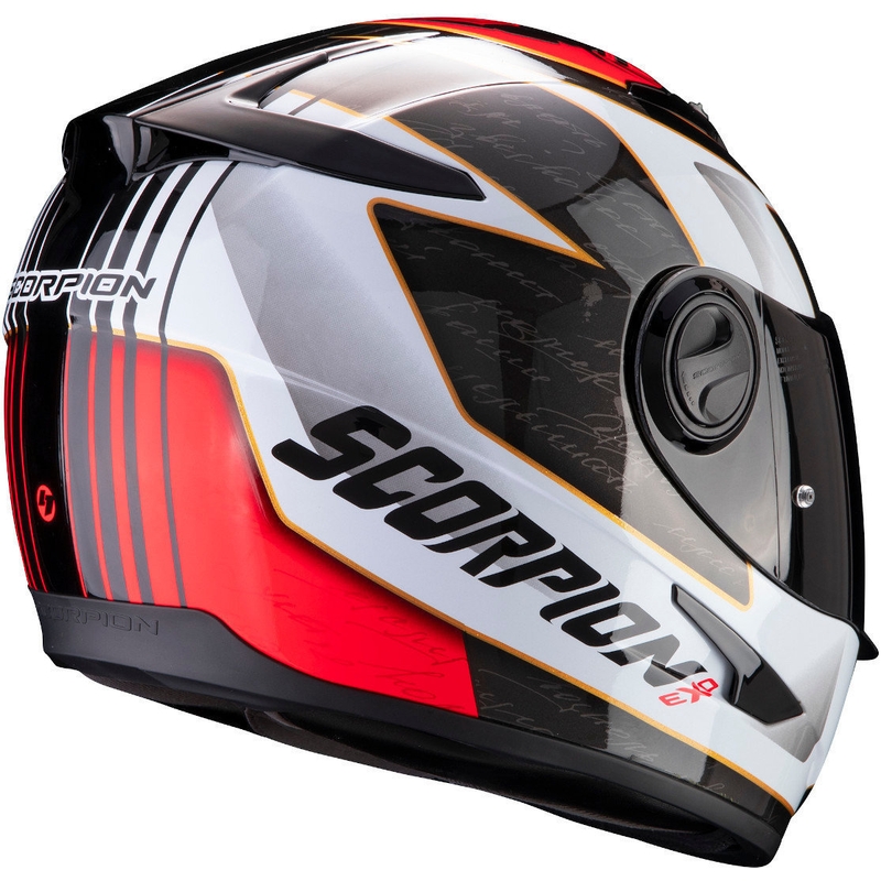 Cască integrală Scorpion EXO-490 Tour negru-alb-roșu lichidare