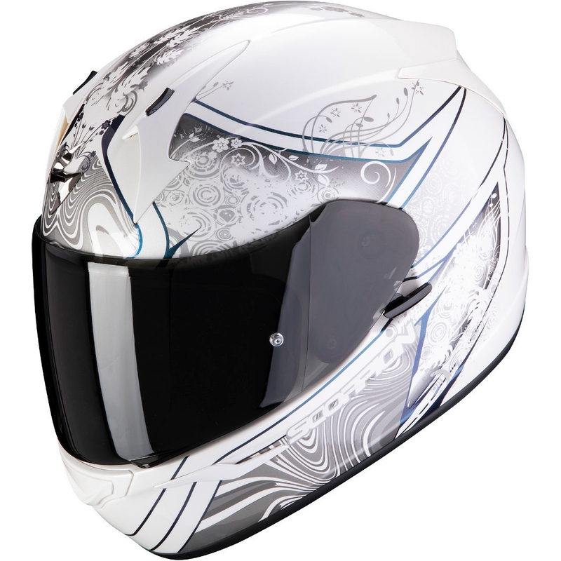 Cască integrală Scorpion EXO-390 Clara alb-argintiu