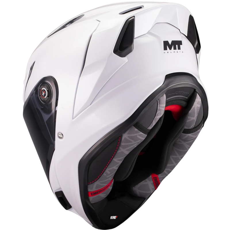 Cască integrală pentru motocicletă MT KRE 2 Pure A0 albă