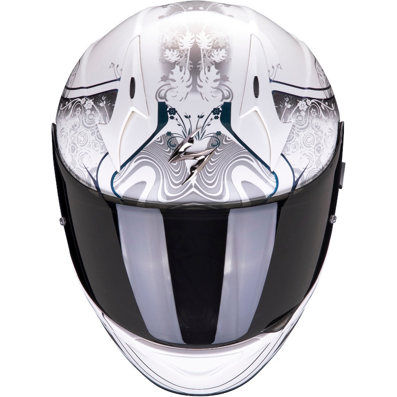 Cască integrală Scorpion EXO-390 Clara alb-argintiu