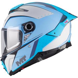 Cască integrală pentru motocicletă MT Thunder 4 R SV Wind Tunnel C7 albastru-gri mat