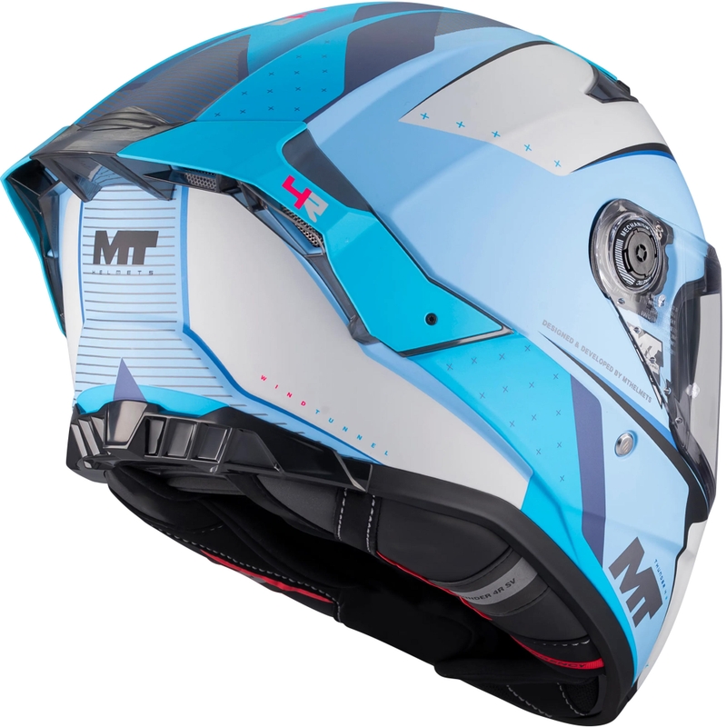 Cască integrală pentru motocicletă MT Thunder 4 R SV Wind Tunnel C7 albastru-gri mat