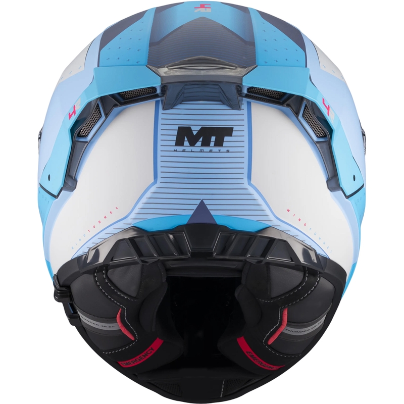 Cască integrală pentru motocicletă MT Thunder 4 R SV Wind Tunnel C7 albastru-gri mat