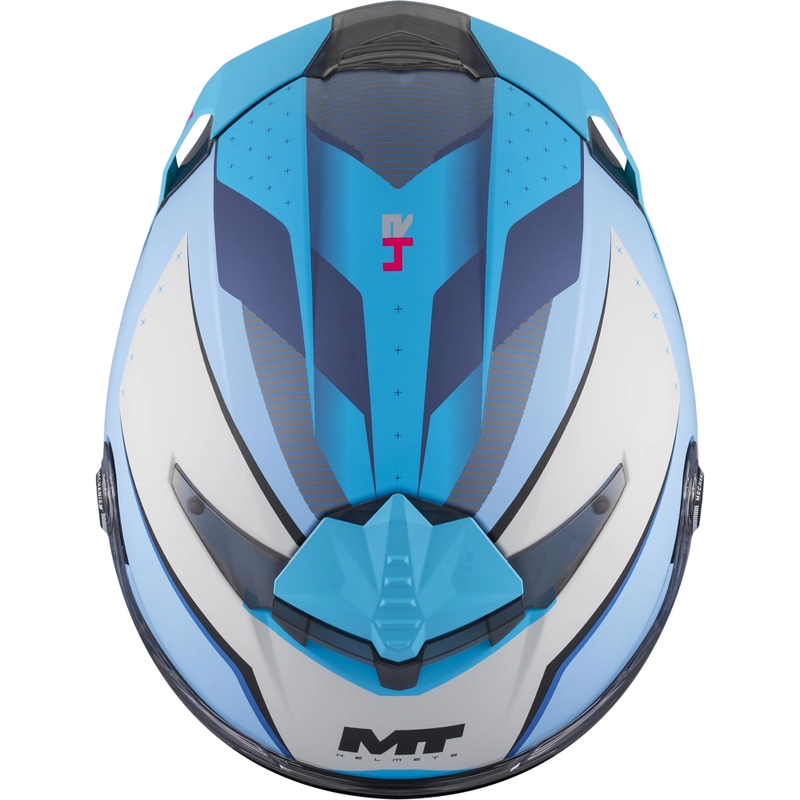 Cască integrală pentru motocicletă MT Thunder 4 R SV Wind Tunnel C7 albastru-gri mat