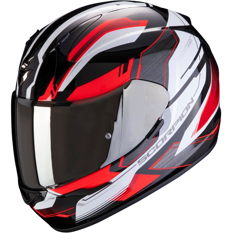 Cască integrală Scorpion EXO-390 Boost negru-alb-roșu