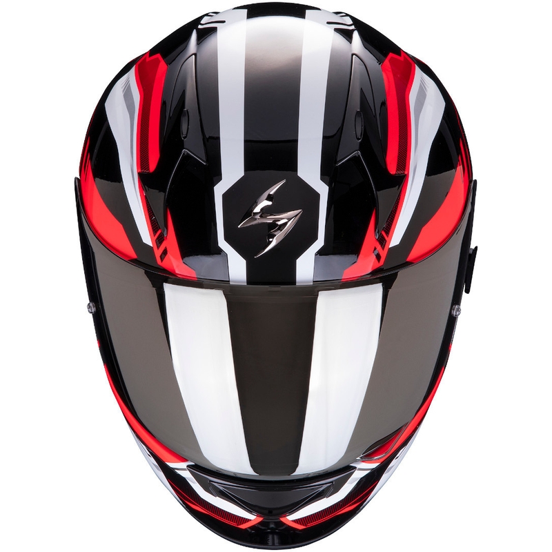 Cască integrală Scorpion EXO-390 Boost negru-alb-roșu