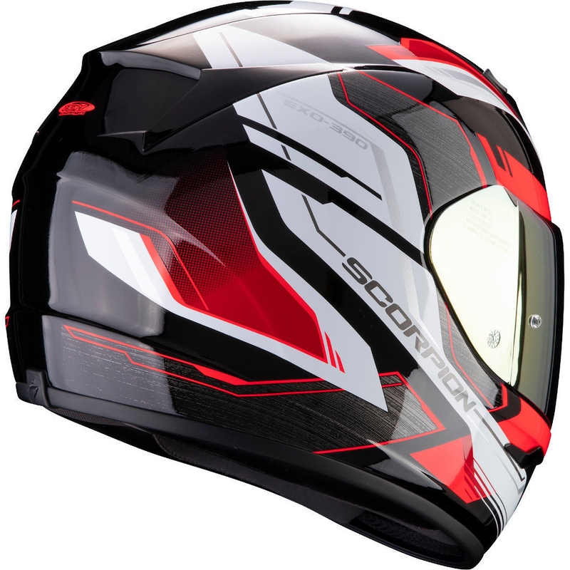 Cască integrală Scorpion EXO-390 Boost negru-alb-roșu