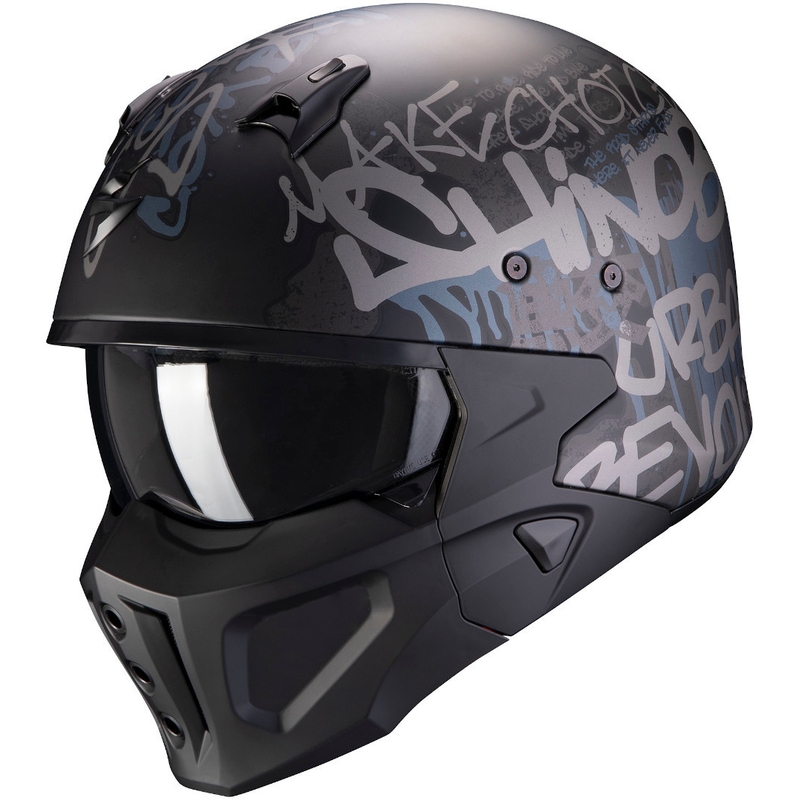 Cască Scorpion COVERT-X Wall negru-argintiu