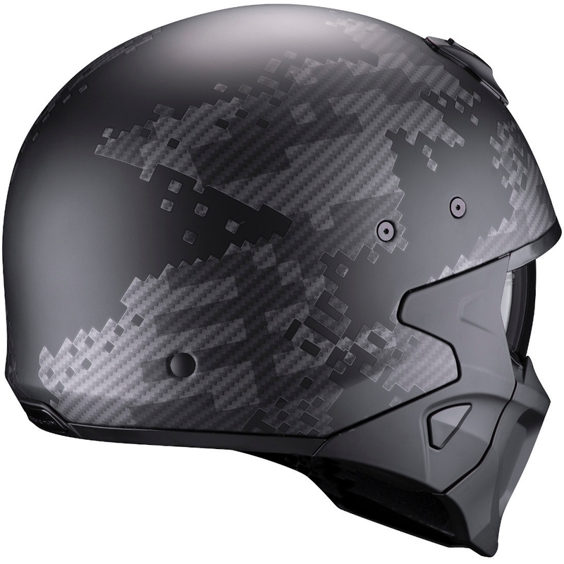 Cască Scorpion COVERT-X Xborg negru-argintiu