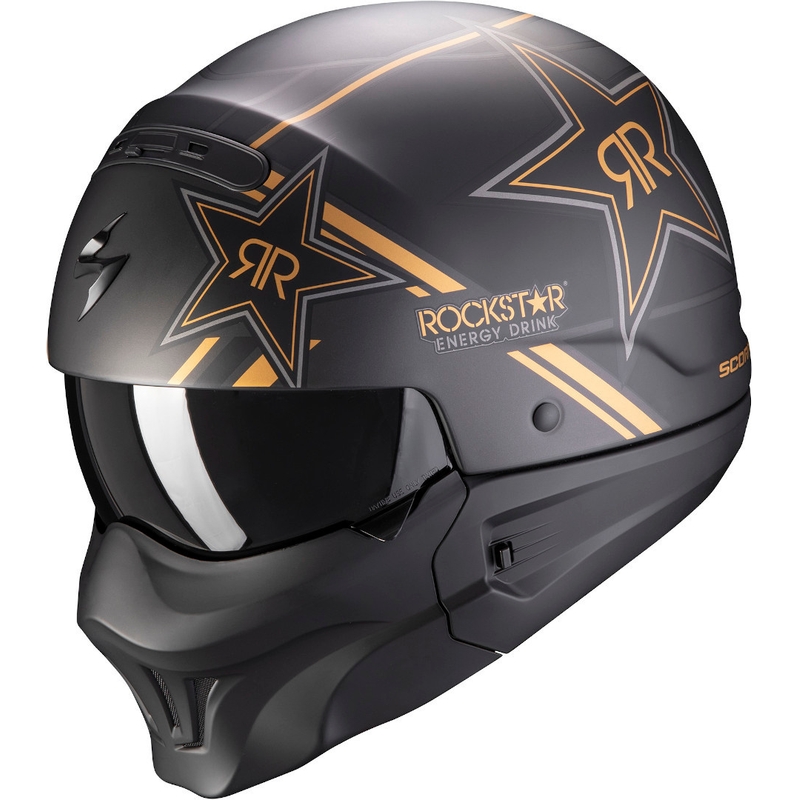 Cască Scorpion EXO-COMBAT EVO Rockstar negru-auriu