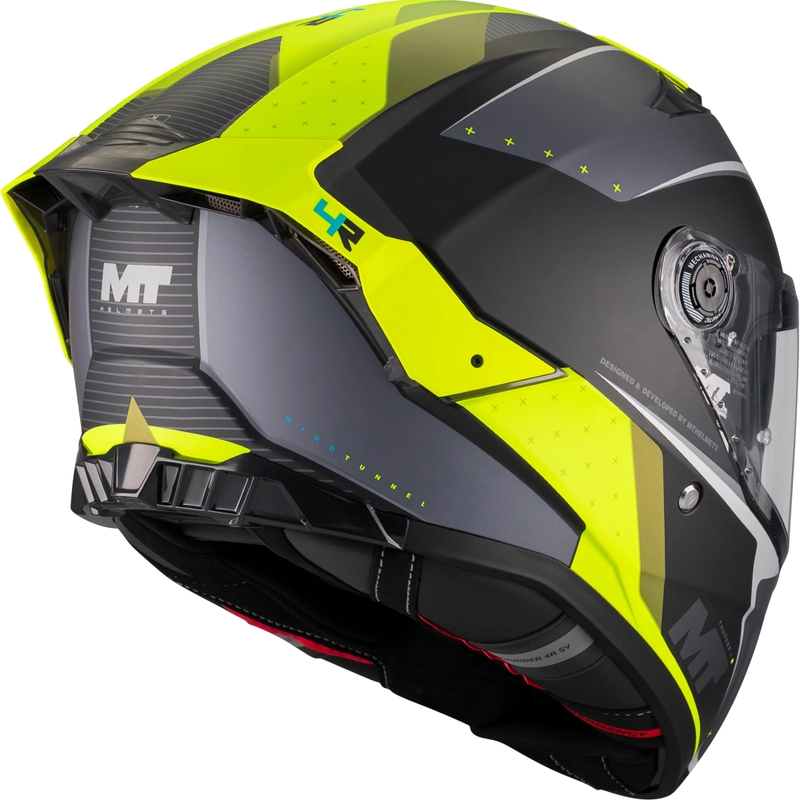Cască integrală pentru motocicletă MT Thunder 4 R SV Wind Tunnel B3 negru-gri-galben fluo