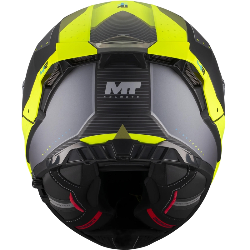 Cască integrală pentru motocicletă MT Thunder 4 R SV Wind Tunnel B3 negru-gri-galben fluo