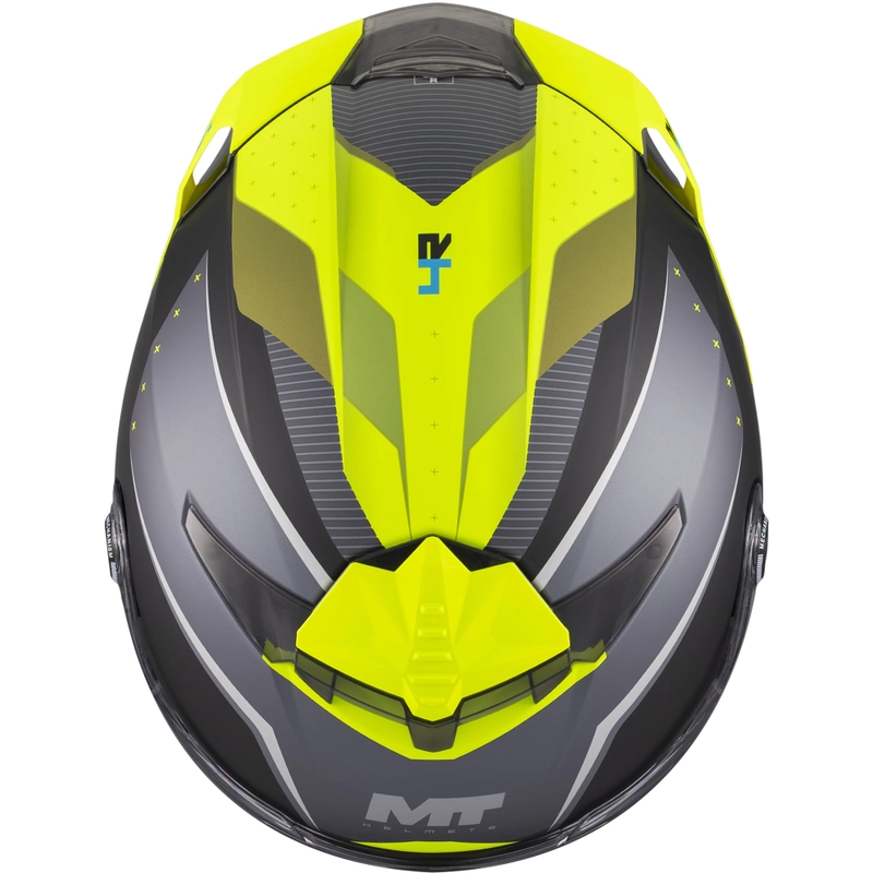 Cască integrală pentru motocicletă MT Thunder 4 R SV Wind Tunnel B3 negru-gri-galben fluo