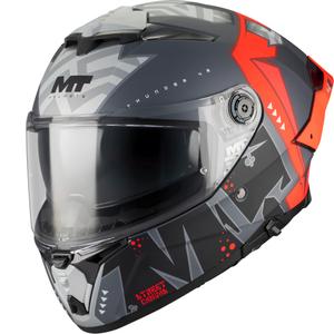 Cască integrală pentru motocicletă MT Thunder 4 R SV Canvas C5 negru-gri-roșu