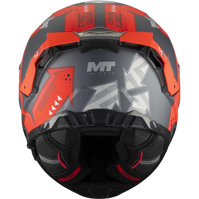 Cască integrală pentru motocicletă MT Thunder 4 R SV Canvas C5 negru-gri-roșu