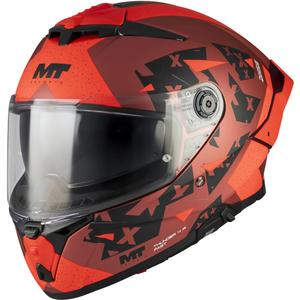Cască integrală pentru motocicletă MT Thunder 4 R SV Fast C5 negru mat-gri-roșu