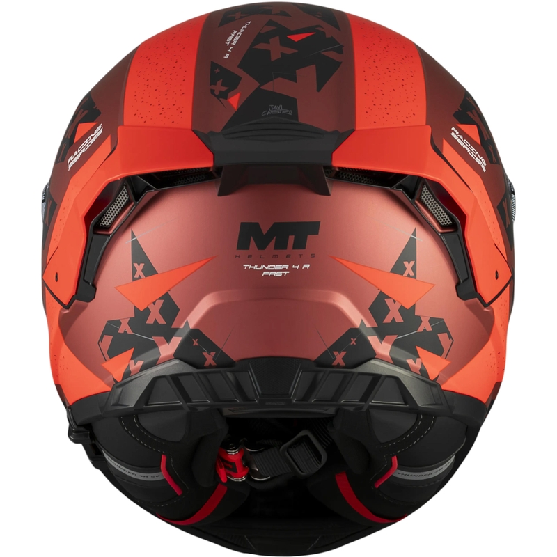 Cască integrală pentru motocicletă MT Thunder 4 R SV Fast C5 negru mat-gri-roșu
