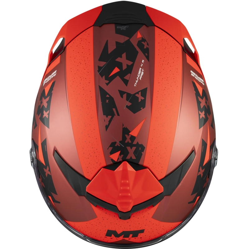 Cască integrală pentru motocicletă MT Thunder 4 R SV Fast C5 negru mat-gri-roșu