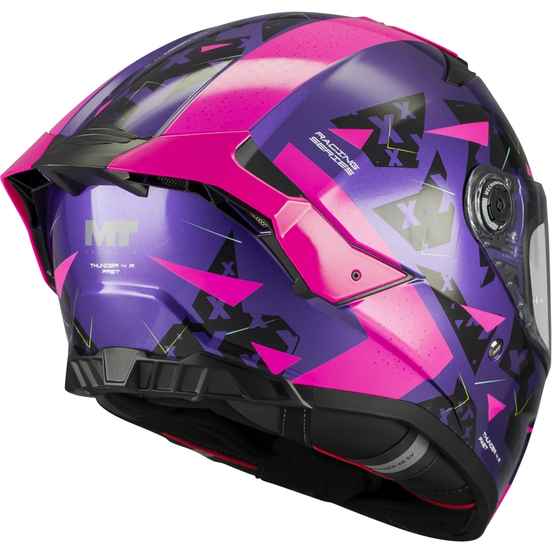 Cască integrală pentru motocicletă MT Thunder 4 R SV Fast C8 violet-roz-negru