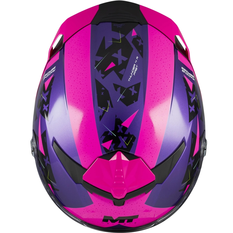 Cască integrală pentru motocicletă MT Thunder 4 R SV Fast C8 violet-roz-negru