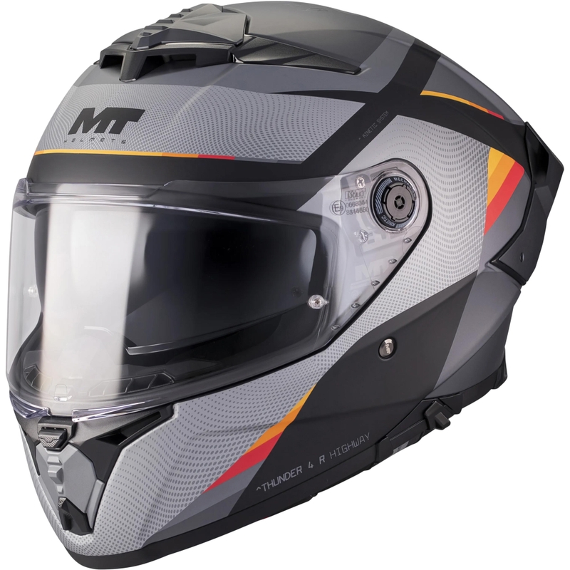 Cască integrală pentru motocicletă MT Thunder 4 R SV Highway B5 gri mat-negru