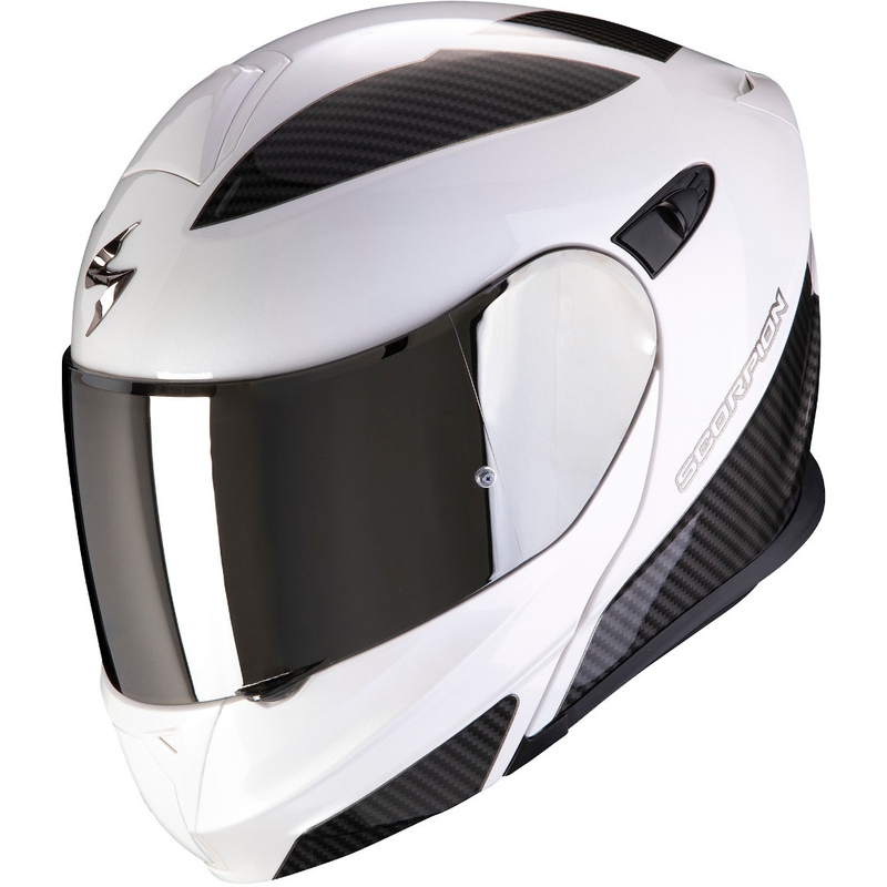 Cască de motocicletă Scorpion EXO-920 Flux alb-argintiu