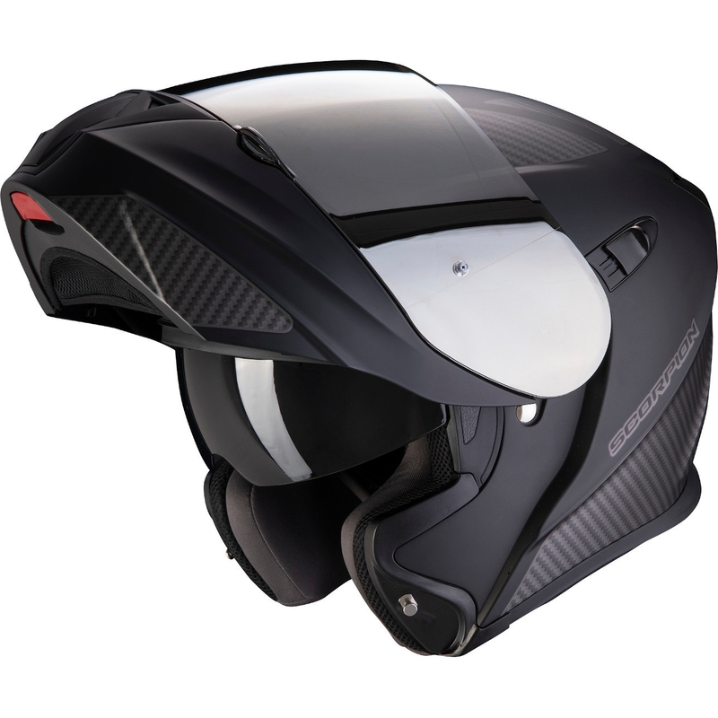 Cască de motocicletă Scorpion EXO-920 Flux negru-argintiu