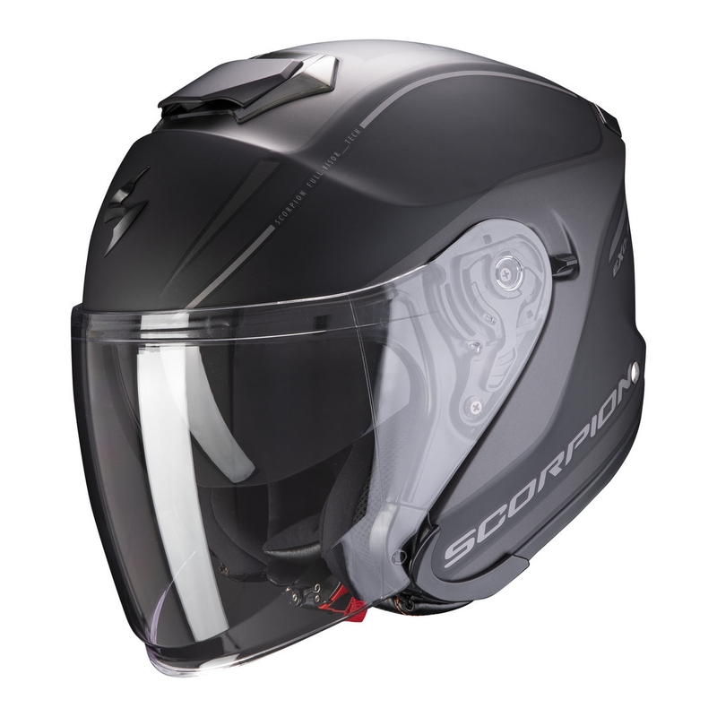 Cască deschisă Scorpion EXO-S1 Shadow negru-argintiu