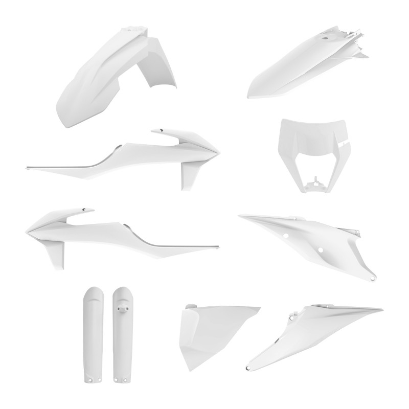 Kit plastice POLISPORT white BD