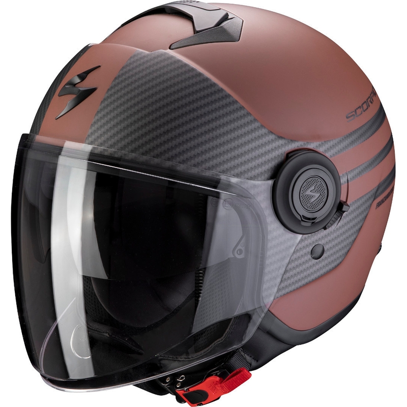 Deschideți Casca Scorpion EXO-CITY Moda maro-negru lichidare