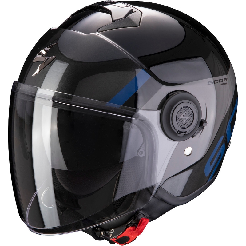 Cască deschisă Scorpion EXO-CITY Sympa negru-argintiu