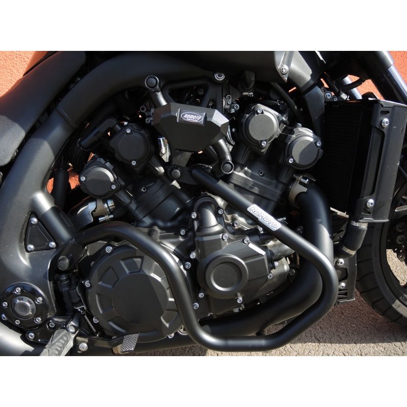Engine guards RDMOTO matt black upper + lower pentru YAMAHA V-Max 1700 2009-2014