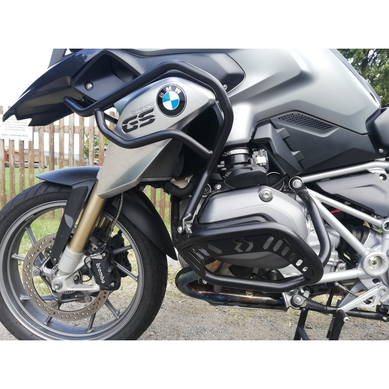 Engine guards RDMOTO matt black upper + lower pentru BMW R 1200 GS 2013-2019