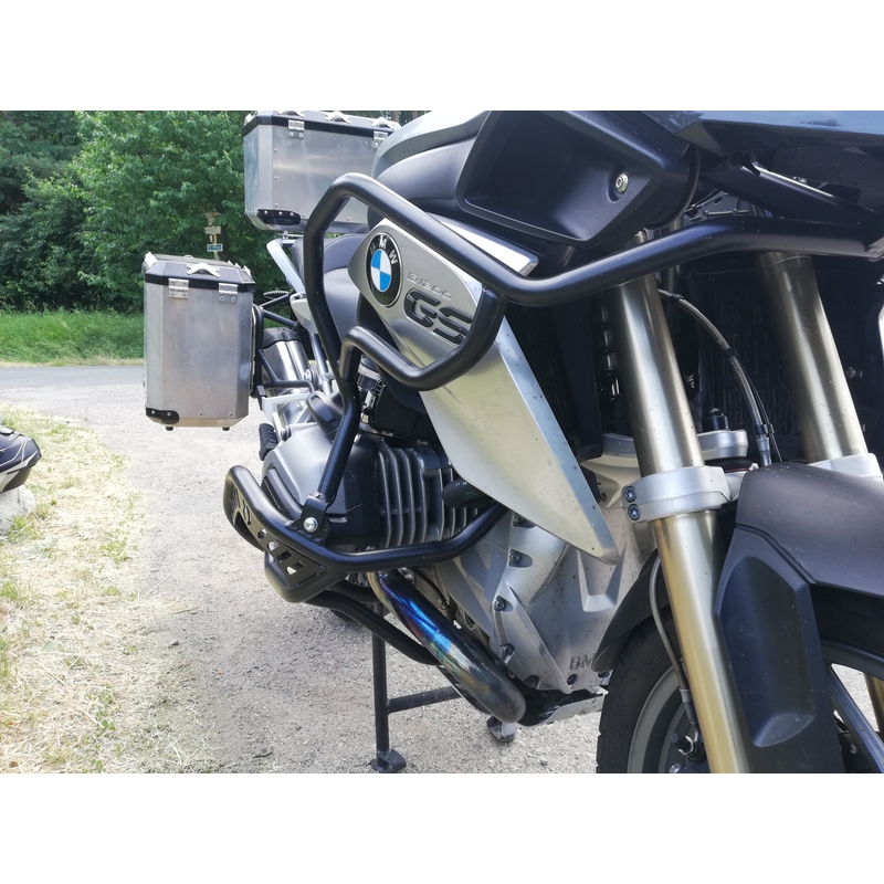 Engine guards RDMOTO matt black upper + lower pentru BMW R 1200 GS 2013-2019