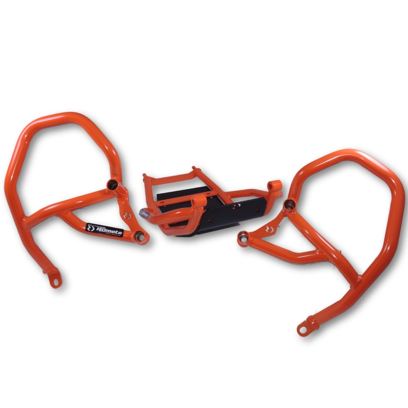Engine guards RDMOTO portocaliu upper + lower
