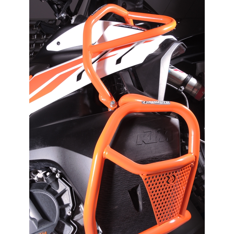 Engine guards RDMOTO portocaliu upper + lower