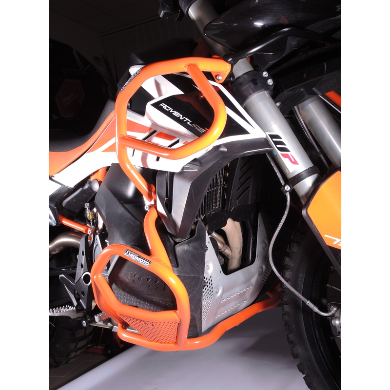 Engine guards RDMOTO portocaliu upper + lower