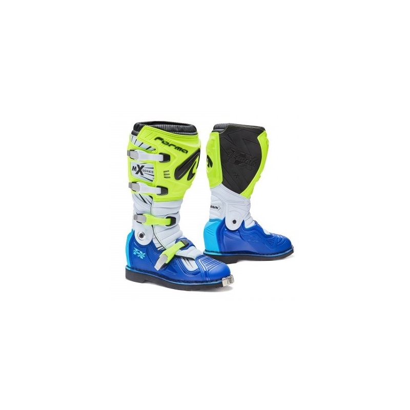 Forma Terrain TX cizme de motocicletă alb-albastru-galben-fluo