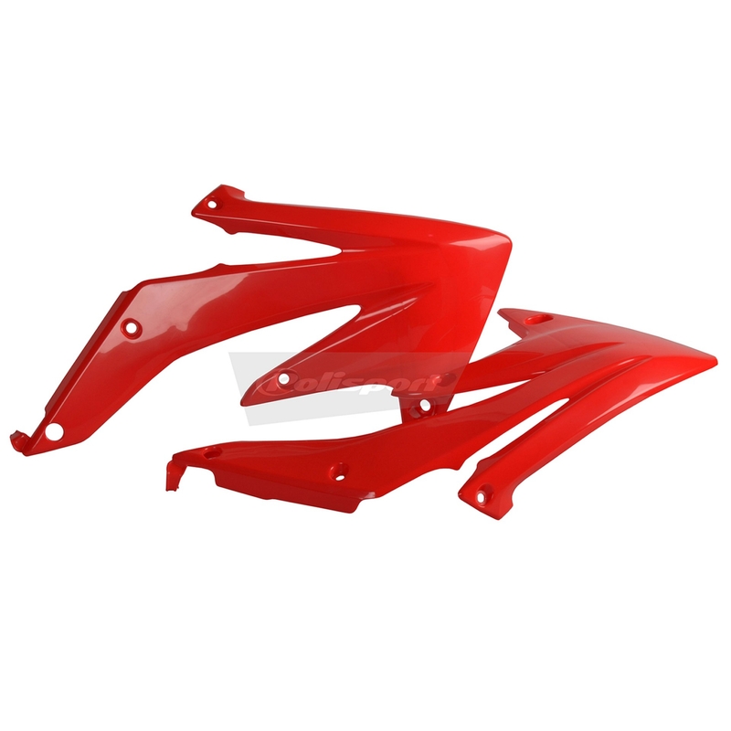 Radiator scoops POLISPORT (pereche) red CR 04 pentru HONDA CRF 450 R 2005-2008