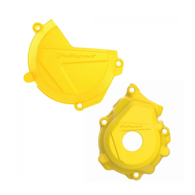 Clutch and ignition cover protector kit POLISPORT Galben