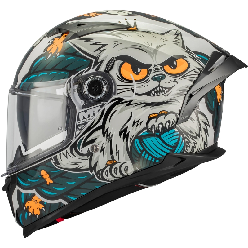Cască integrală pentru motocicletă MT Braker SV King A7 gri-albastru
