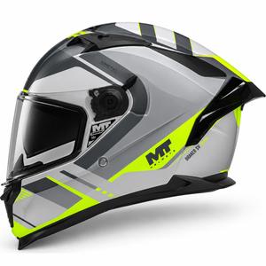Cască integrală pentru motocicletă MT Braker SV Inception C2 gri-galben fluo