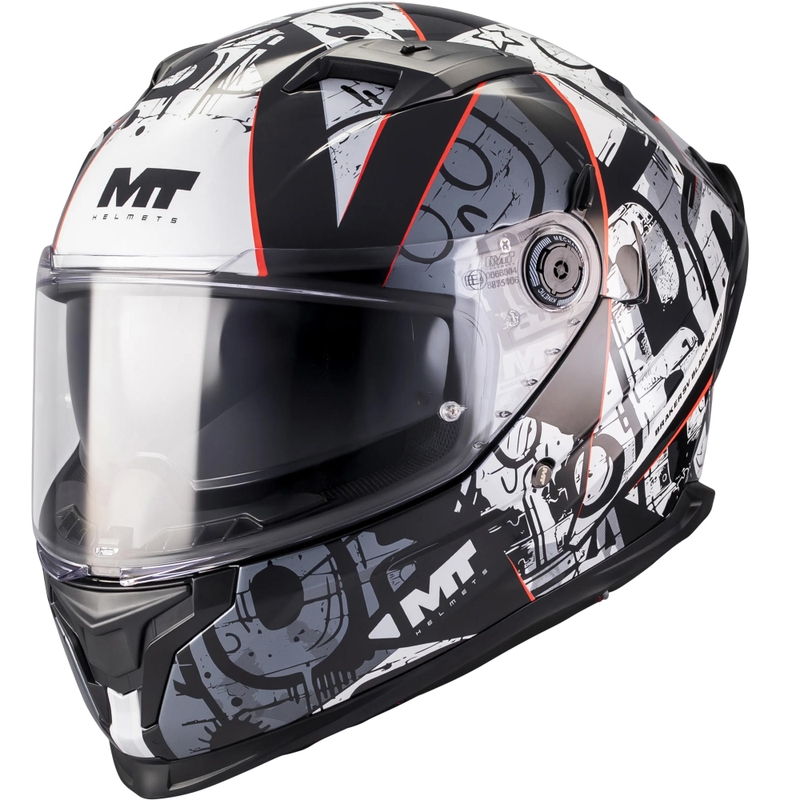 Cască integrală pentru motocicletă MT Braker SV Blackboard B0 negru-gri