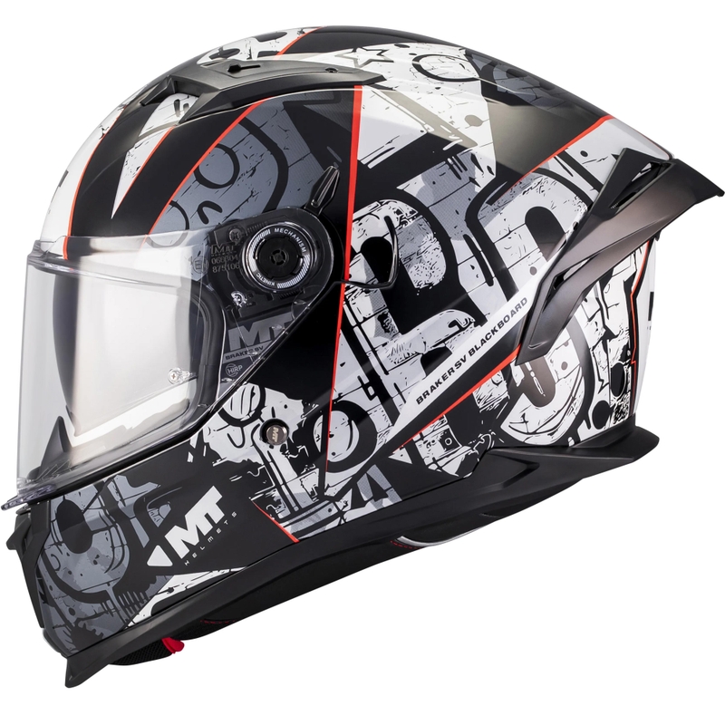 Cască integrală pentru motocicletă MT Braker SV Blackboard B0 negru-gri