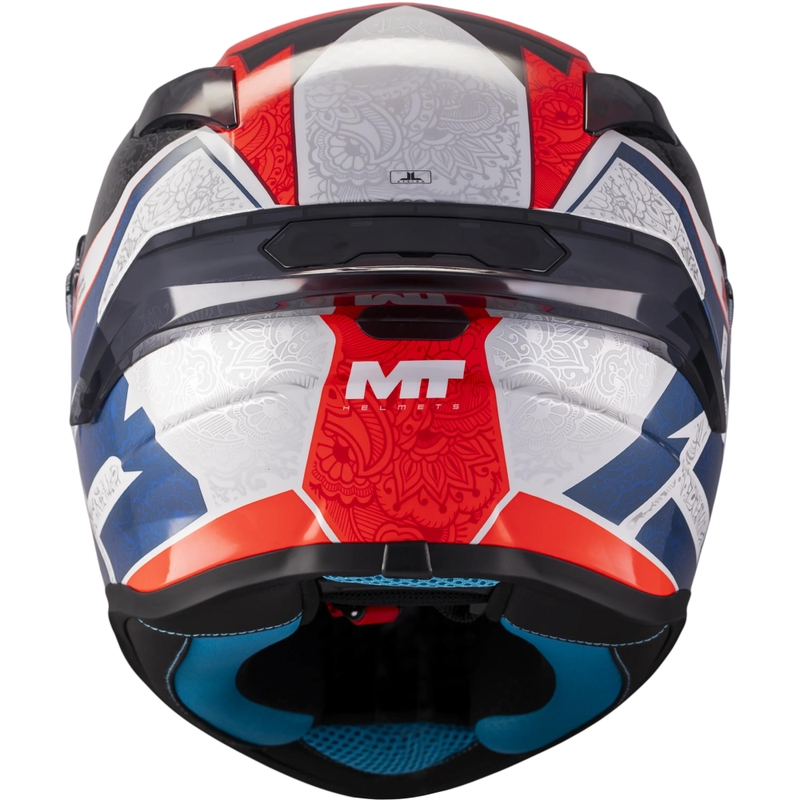 Cască integrală pentru motocicletă MT Targo S Danish_Season 26 C5 roșu-albastru-gri