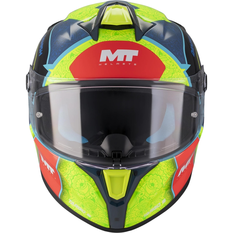 Cască integrală pentru motocicletă MT Targo S Danish_26_Brasil C3 albastru-fluo galben-roșu