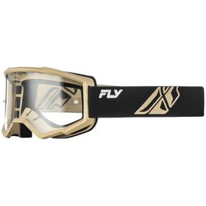 Ochelari motocross Fly Racing Focus negri-kaki cu plexiglas transparent